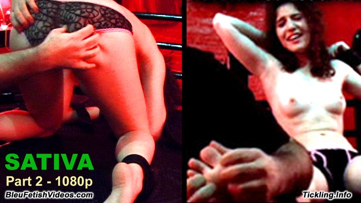 Pt 2 Sativa Tickled by Mystery Hands - This cute girl gets her underarms, sides,