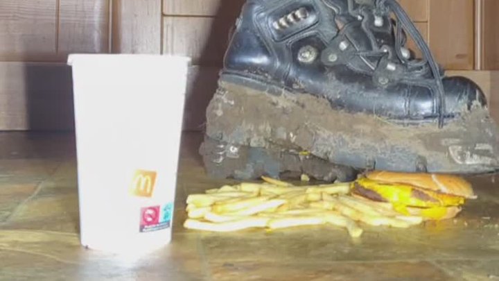 Muddy New Rock Reactor Trainers Crushing Fast Food Into Pulp