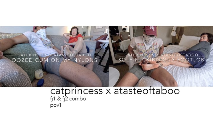 Extreme cum oozing 2x...Cat Princess drained A Taste of Taboo, bbc on milf feet,