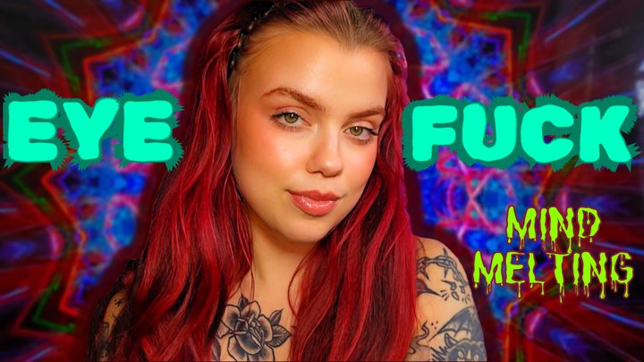 Eye Fuck - Green Eye Worship ASMR (No Talking) - Ginger Rae - femdom - eye fetis