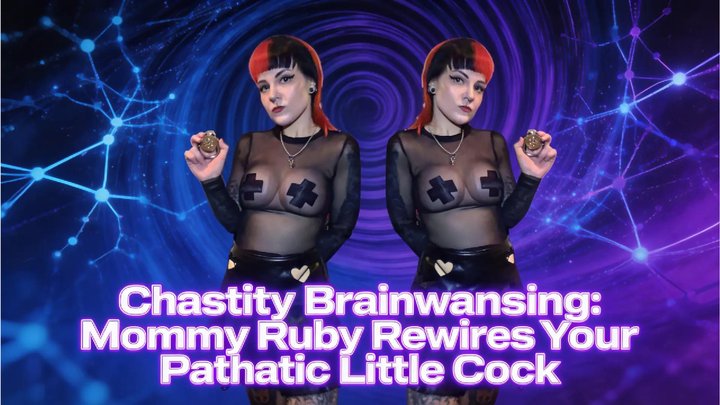 Chastity Brainwashing: Miss Ruby Rewires Your Pathetic Little Cock