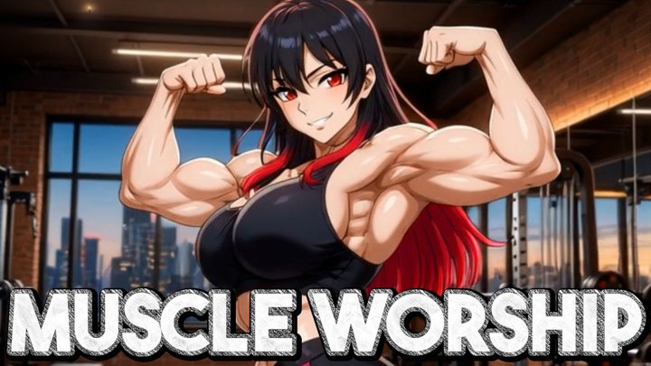 POV Muscular Worship - Rika Shows Off and Lets You Kiss Her Muscles