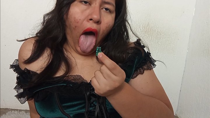 Hungry Giantess and Her Tiny Sweet Treat. Gummy Bear Vore