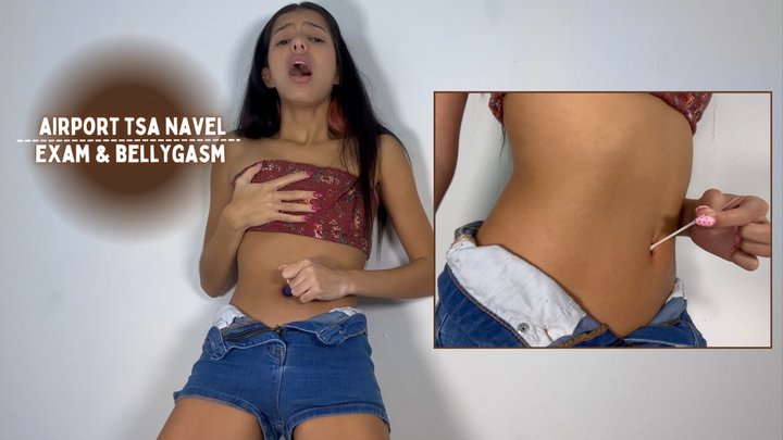 Aria Nicole Stopped By TSA For Navel Examination 1080p - Petite Brunette Swabs H