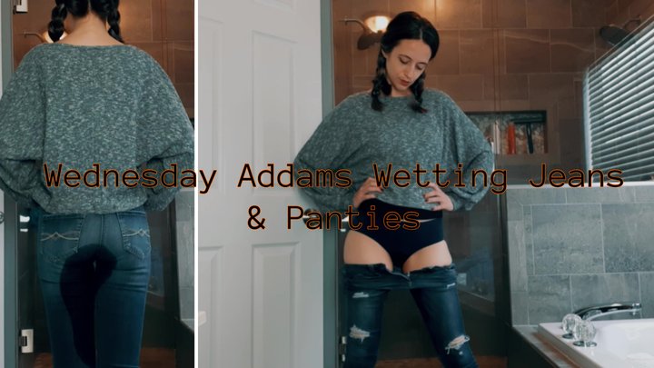 Wednesday Addams Wetting Blue Jeans & Panties [SD]