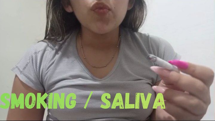 Smoking while playing with my saliva