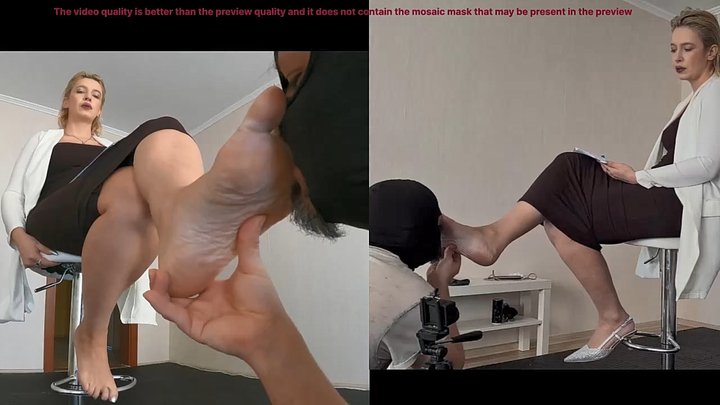 Mistress Lana - FootWorship On Bar Chair - Mix2