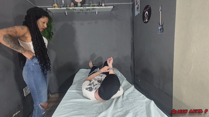 Sitting on my slave's face with my jeans on - FULL