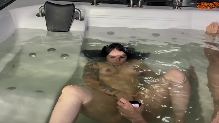 Underwater masturbation and intense orgasm