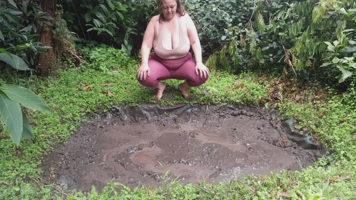 Yoga Pants and Sports Bra Sensual Mud Play