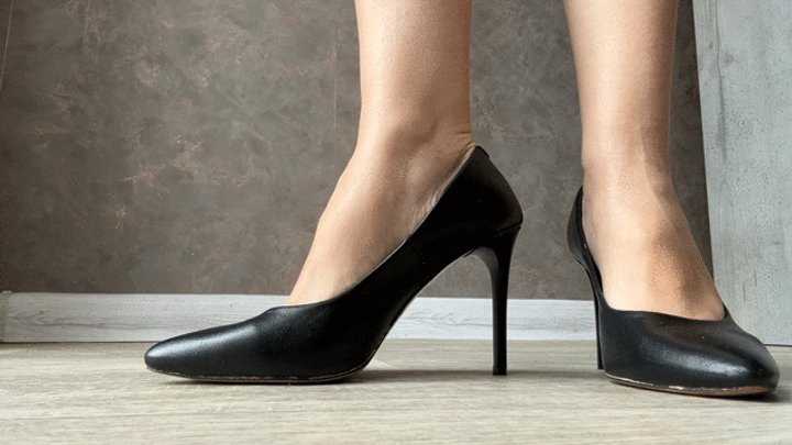 In heels!
