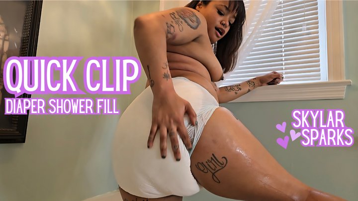 quick clip: filling my diaper in the shower ABDL