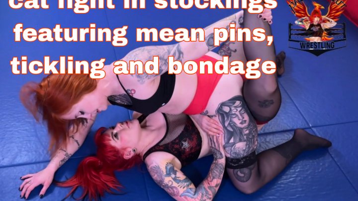 Catfight in stockings with Mel fire and Phoenix starr