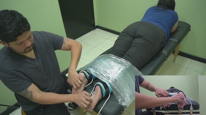 Miss Kitty's wrapped up tickle domination (multicamera Body-Feet)
