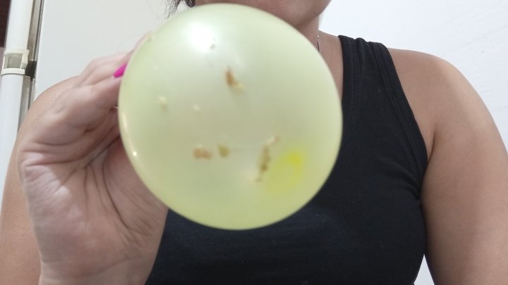 Decorating my little balloon with snot