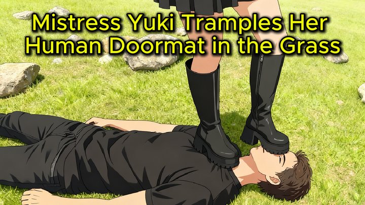 Mistress Yuki Uses You As Outdoor Mat in Her Chunky Platform Boots | Trampling A