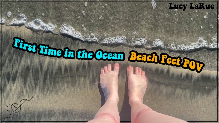 First Time in the Ocean Beach Feet POV