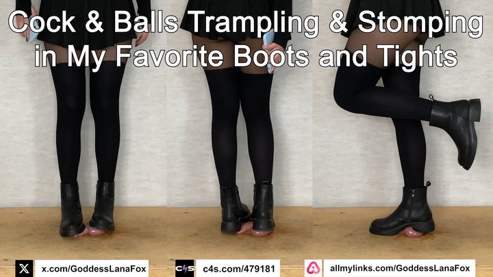 Cock & Balls Trampling and Stomping in My Favorite Boots and Tights