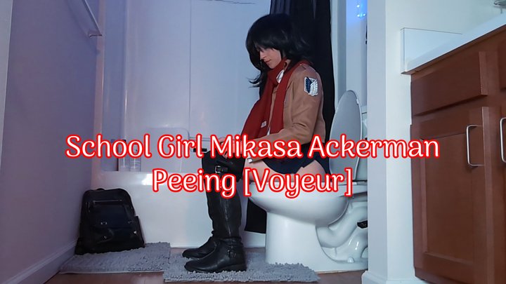School Girl Mikasa Ackerman in Pantyhose Peeing [Voyeur] Sage Eldritch