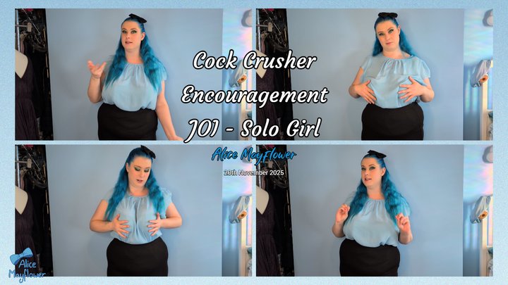Cock Crusher Encouragement JOI - Solo Girl
