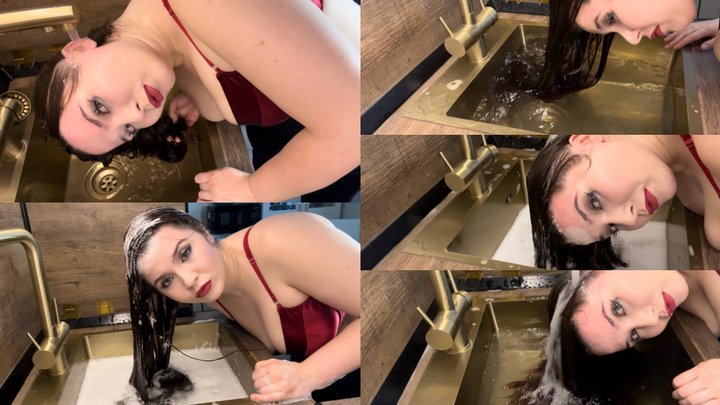 Hair Washing In The Kitchen Sink