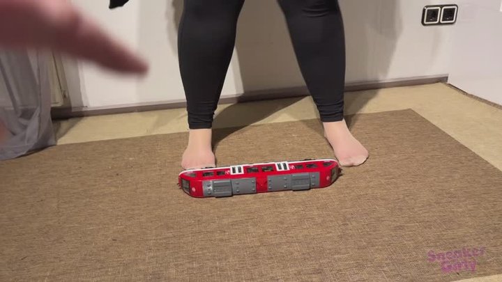 Sneaker-Girl Ella - Train Crush with Nylon Socks