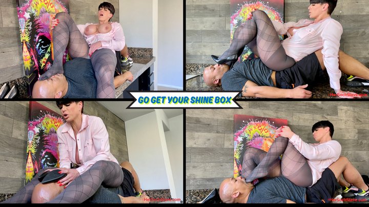 Now Go Get Your Shine Box - Goddess Rapture Sues Her Slave's Mouth To Polish Her