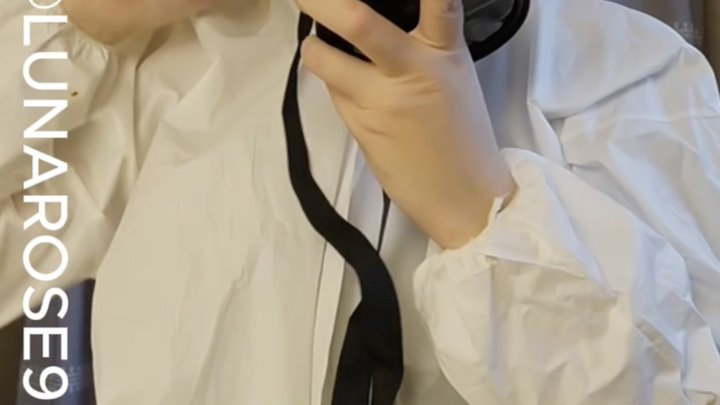 HAZMAT GAS MASK GODDESS CLEANS WITH HAPPY ENDING! Watch me suit up in my white t