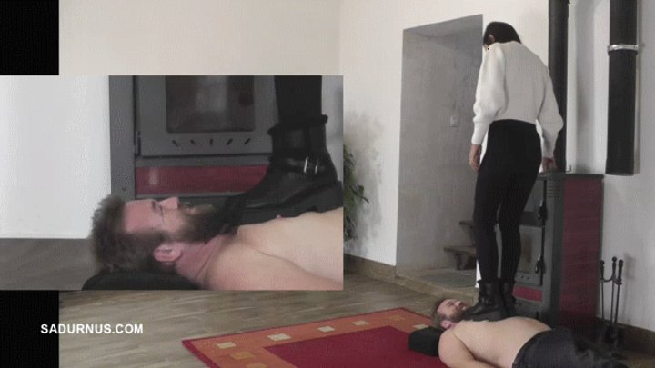 Natasa crushed a slave's face with a boot PP B mp4