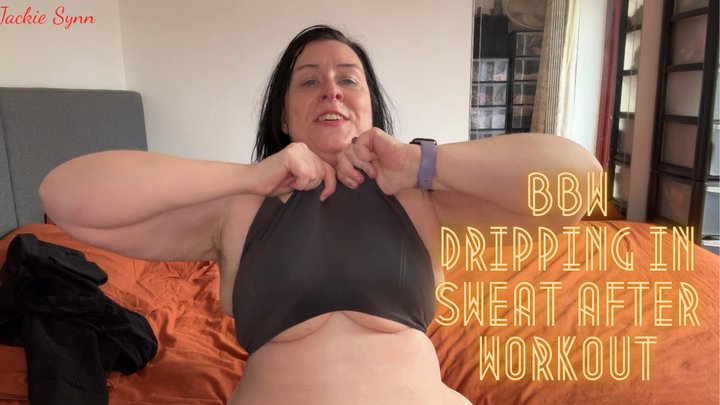 BBW Dripping in Sweat After Workout 720p