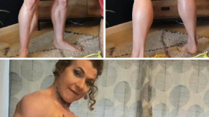 Worshiping my muscle mommie and massaging her hard muscles