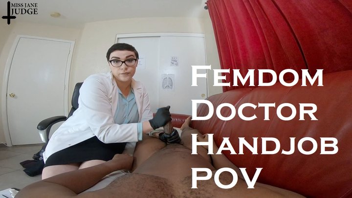 Femdom Doctor Handjob POV - AUDIO - cruel dominatrix doctor turns collecting a s