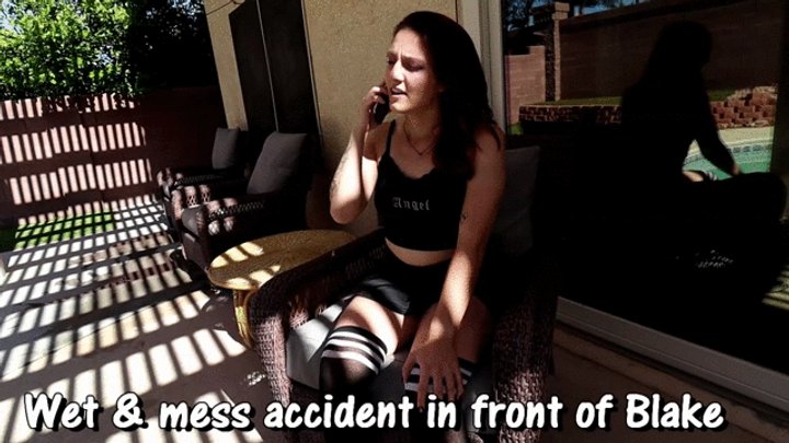 Male Desp messing your jeans in front of Blake Jones