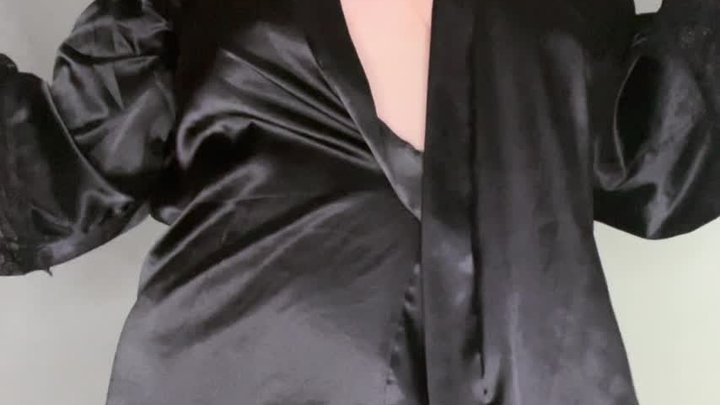 BBW Smoking Seductress in Satin — 120s Cigarette Tease, Nose Exhales, Big Tits &