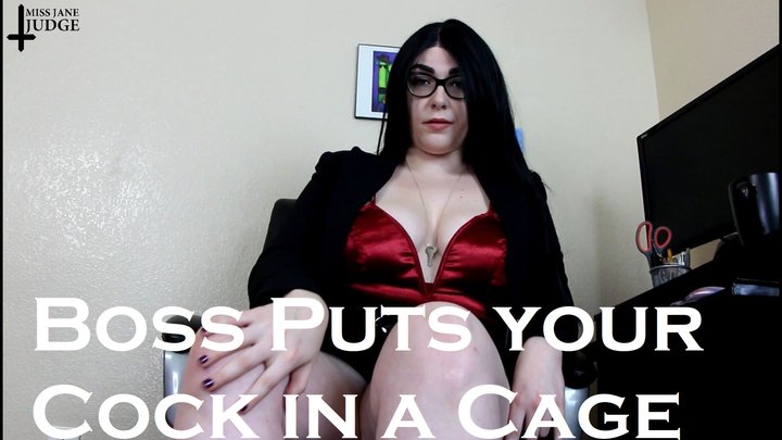 Boss Puts your Cock in a Cage - AUDIO - your under performance landing you in of