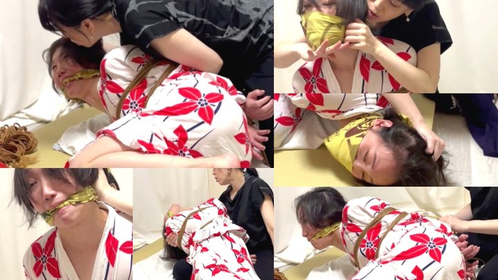 [Ibarako] Floral Kimono Rope Capture!