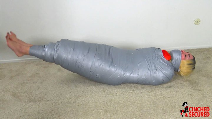Riley Jane - Massively Gagged Beauty Gets Blanket Bound & Mummified (WMV Format)