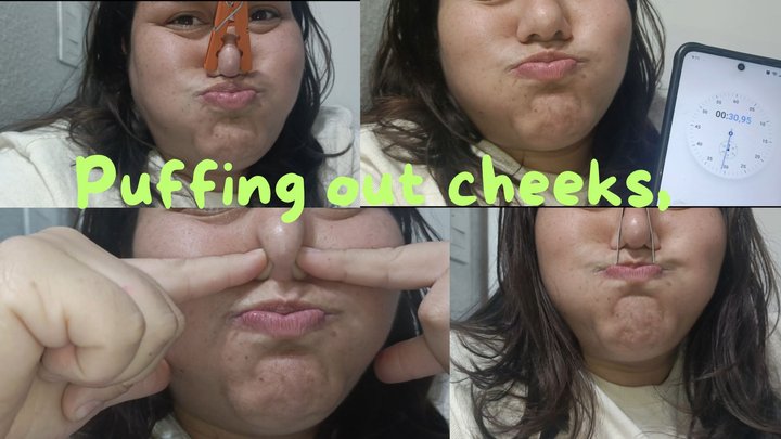 Nose pinch (with tweezers and a stopwatch)