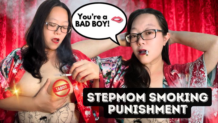 Smoking Asian MILF Domme JOI: Punishing Stepson for Stealing Cigarettes + Blow S