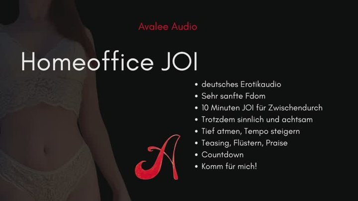 Homeoffice JOI | Avalee Audio | German | Soft Fdom | Sensual | Countdown | Eroti