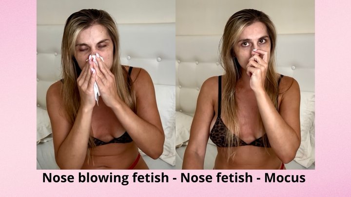 Nose blowing fetish - Nose fetish - Mocus