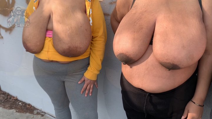 Big Tit BBWs Outdoors in Public