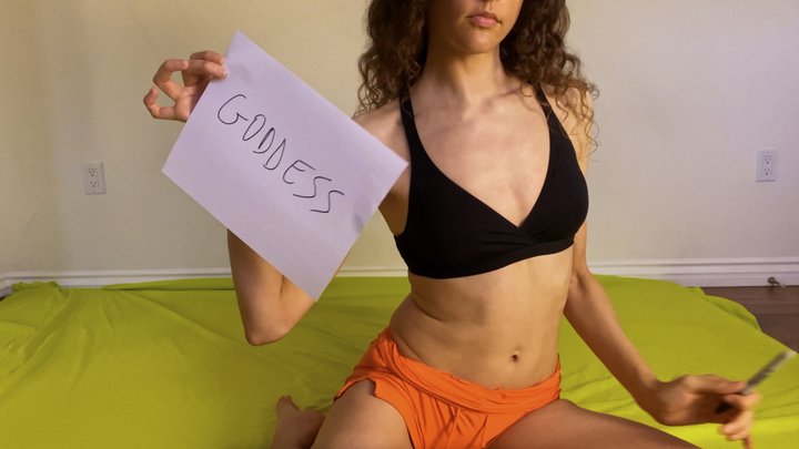 Goddess Writes, Crumples & Throws Papers at Your Face