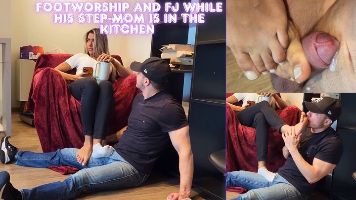 Goddess Lytta Demands Friend Worship her feet and give a Footjob while his step-