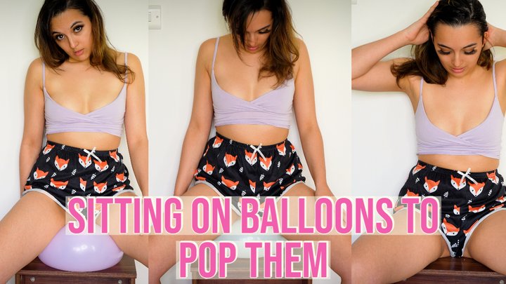 Sitting On Balloons To Pop Them