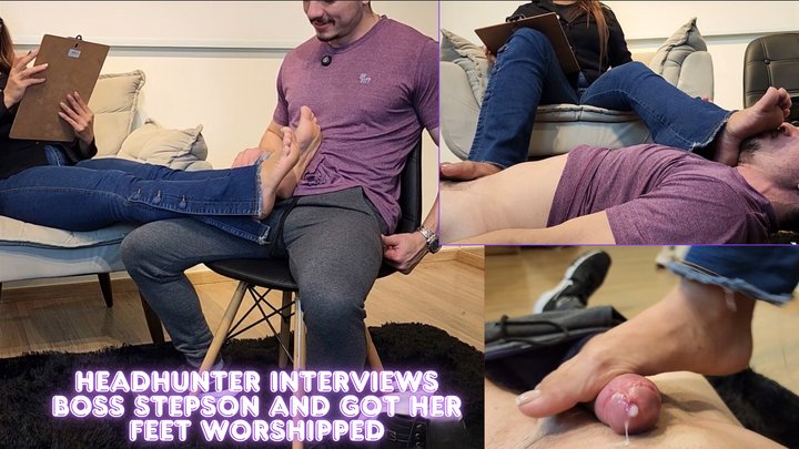 Mia Luxx - Headhunter Mia interviews Big boss step-son and ended with a salary r