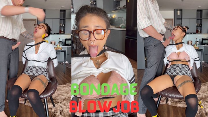 Rough Face Fuck as a BD gift for my Asian MILF neighbor