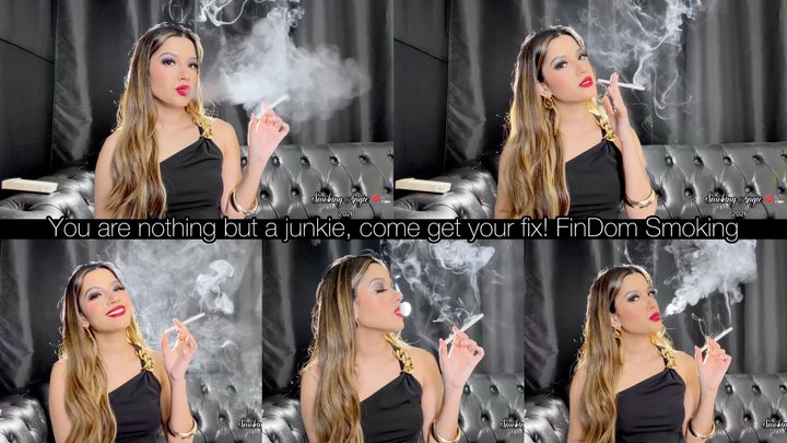 You are nothing but a junkie, come get your fix! FinDom Smoking