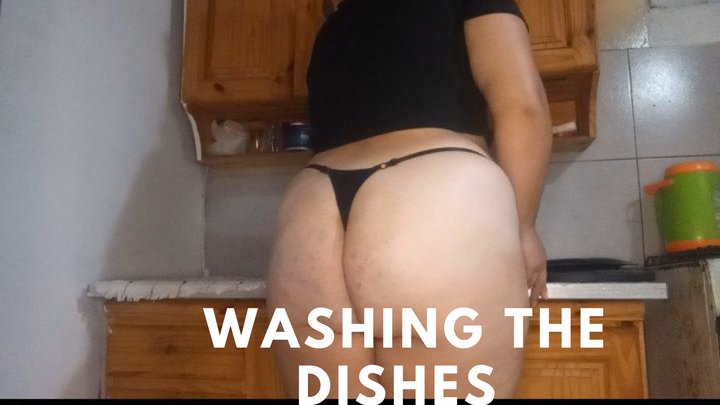 Washing the dishes