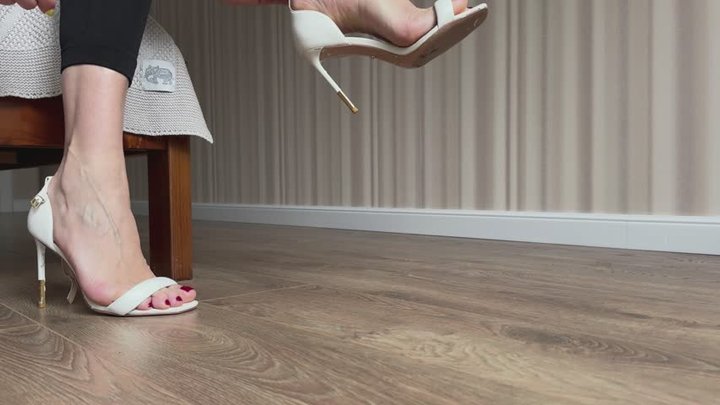 Wrecked high heels sandals, high heels ruined, high heels destruction, high heel